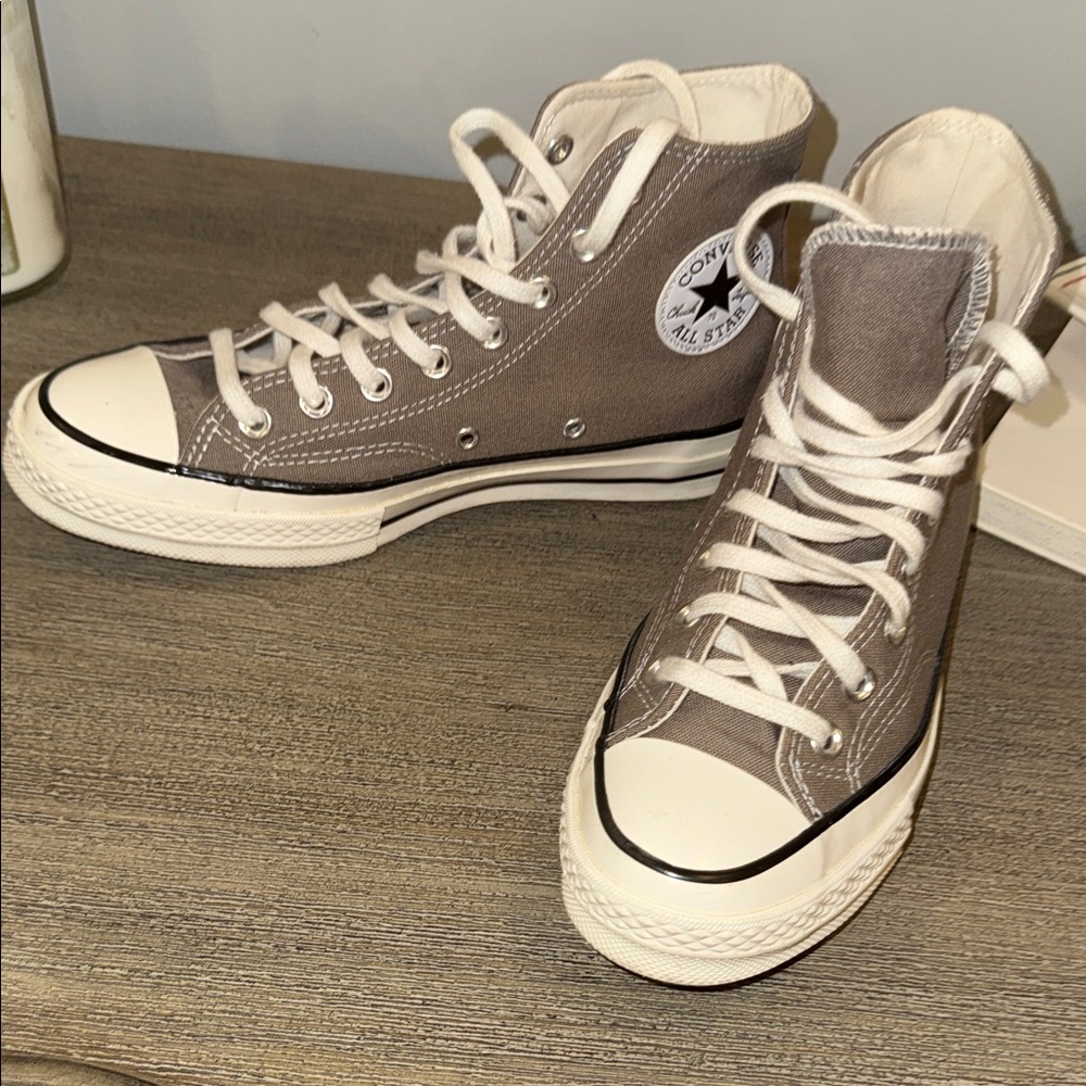 Converse Classic Gray and White High-Tops